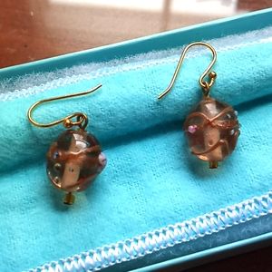Brown bead earring